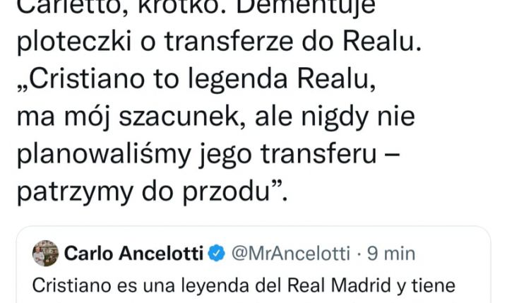 Carlo Ancelotti ZABRAŁ GŁOS ws. Cristiano Ronaldo!